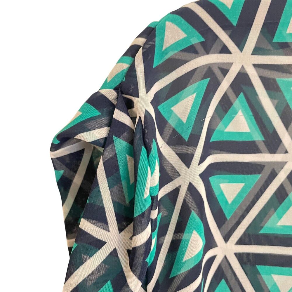 Papermoon by Stitch Fix Sleeveless Sz XS Tank Top Blouse Shirt Black Green Sheer - Picture 3 of 4